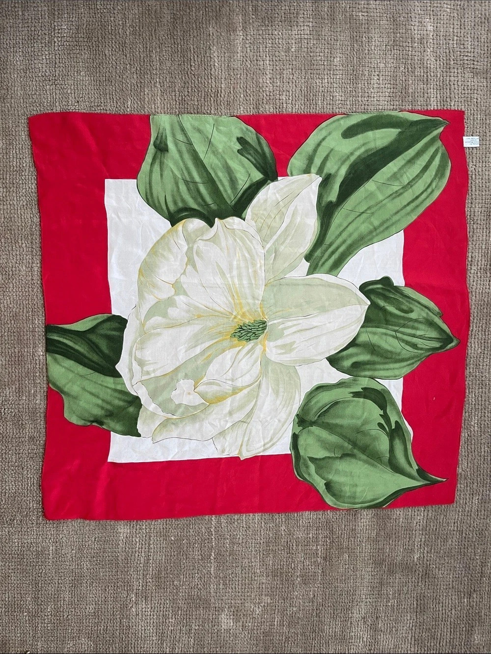 Vintage Silk Floral Metropolitan Museum of Art Large Scarf